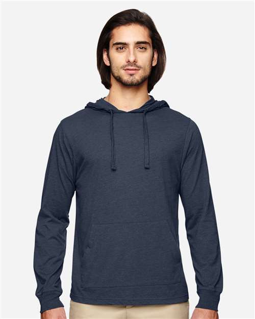 Unisex Eco Jersey Pullover Hooded Long Sleeve T-Shirt - Water Front