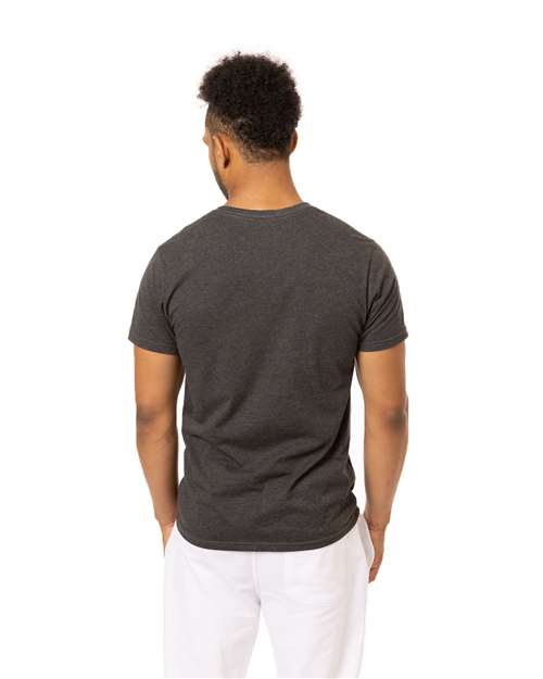 Unisex Committed CVC T-Shirt - Charcoal Heather Back