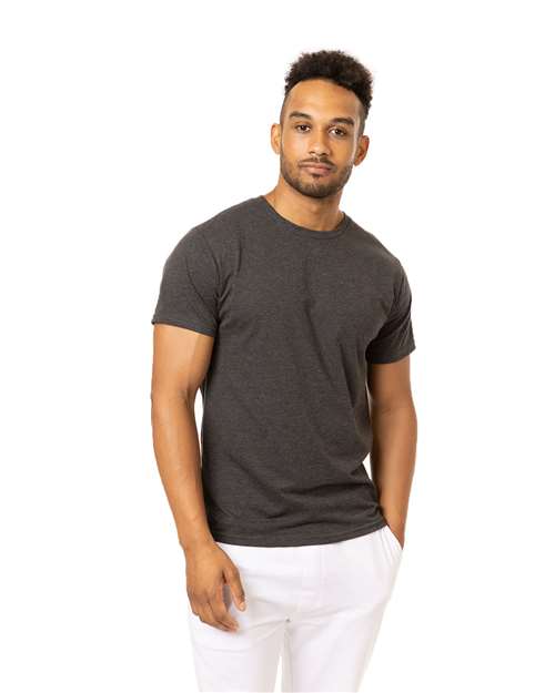 Unisex Committed CVC T-Shirt - Charcoal Heather Front