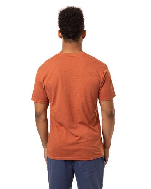 Unisex Committed CVC T-Shirt - Picante Heather Back