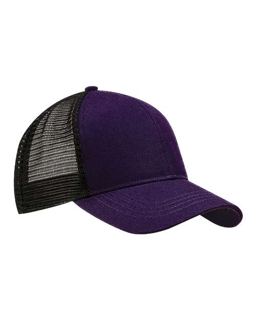 Eco Trucker Cap - Beetroot/ Black Front