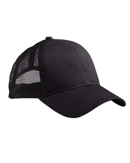 Eco Trucker Cap - Black/ Black Front