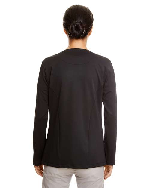 Women's Perfect Fit™ Draped Open Cardigan Blazer - Black Back