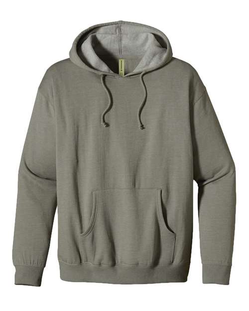 Unisex Heathered Hooded Sweatshirt - Military Green Front