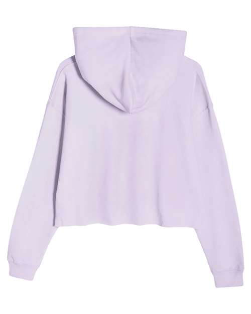 Women's Cropped Fleece Hooded Sweatshirt - Lilac Back