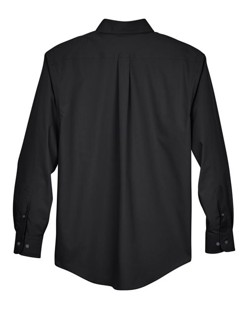 Men's Tall Crown Collection® Broadcloth Woven Dress Shirt - Black Back