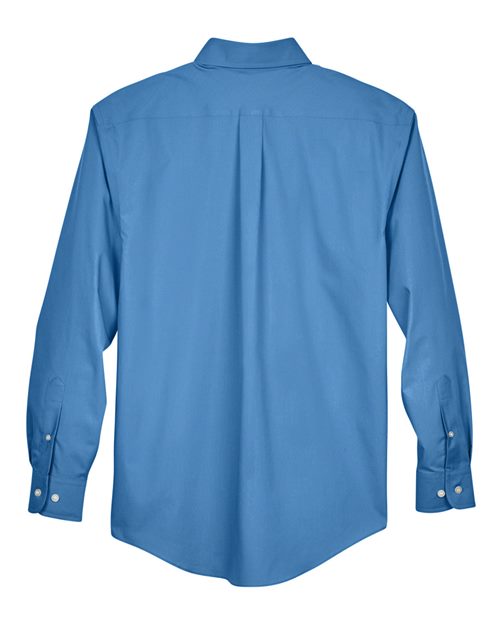 Men's Tall Crown Collection® Broadcloth Woven Dress Shirt - French Blue Back