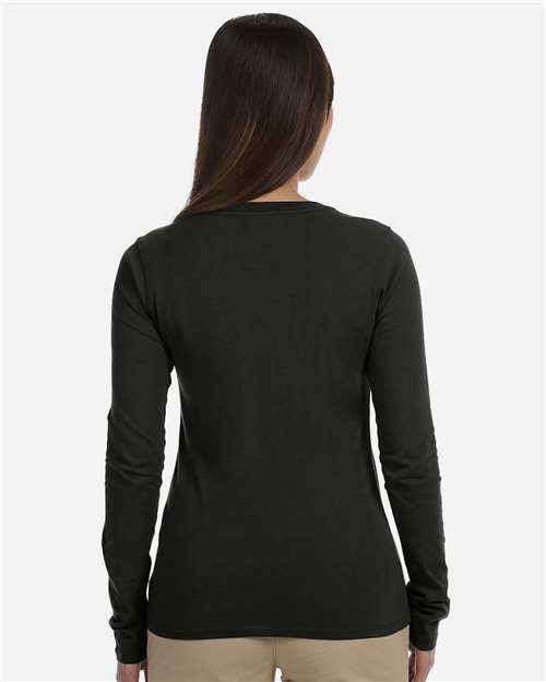 Women's Classic Long Sleeve T-Shirt - Black Back