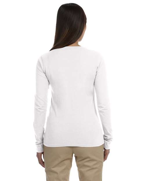 Women's Classic Long Sleeve T-Shirt - White Back