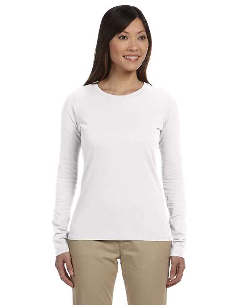 Women's Classic Long Sleeve T-Shirt - White Front