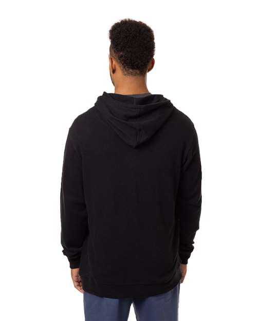 Unisex Hemp Hero Full-Zip Hooded Sweatshirt - Washed Black Back