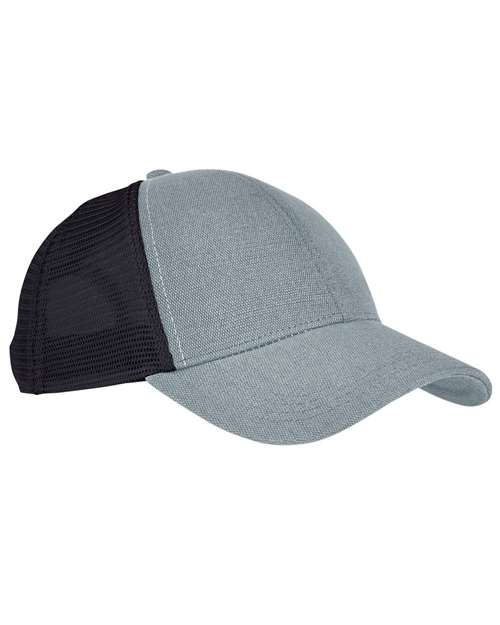 Hemp Blend Trucker Cap - Charcoal/ Black Front