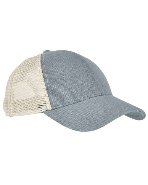 Hemp Blend Trucker Cap - Charcoal/ Oyster Front