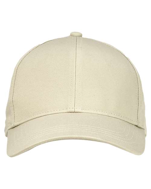 Structured Six-Panel Baseball Cap - Oyster Front