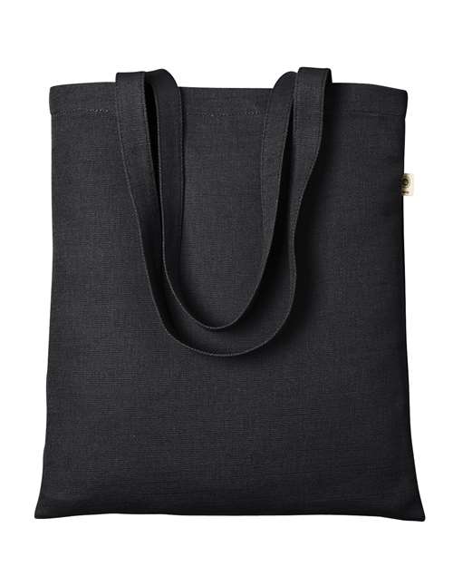 Hemp Simplicity Tote - Black Front