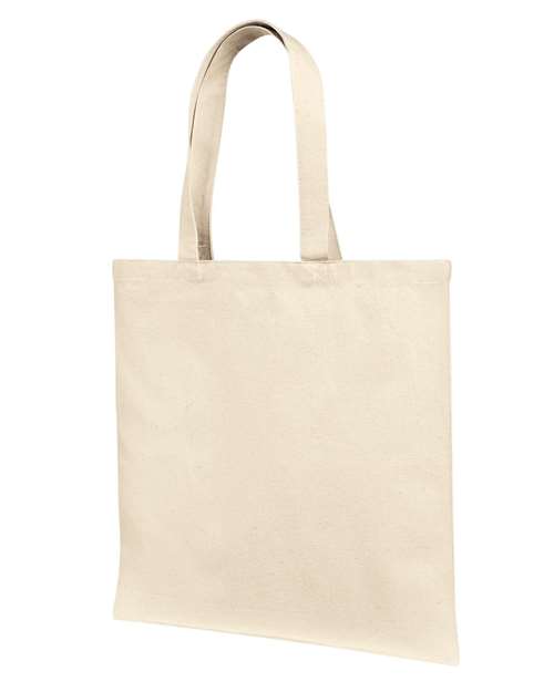 Cotton Canvas Tote Bag With Self Fabric Handles - Natural Front