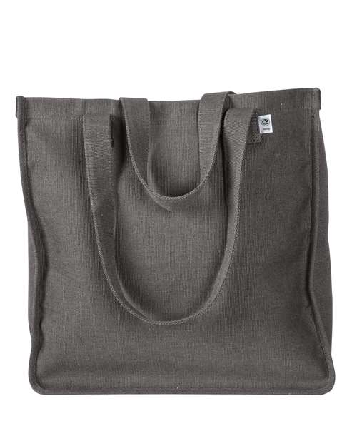 Hemp Market Tote - Charcoal Front