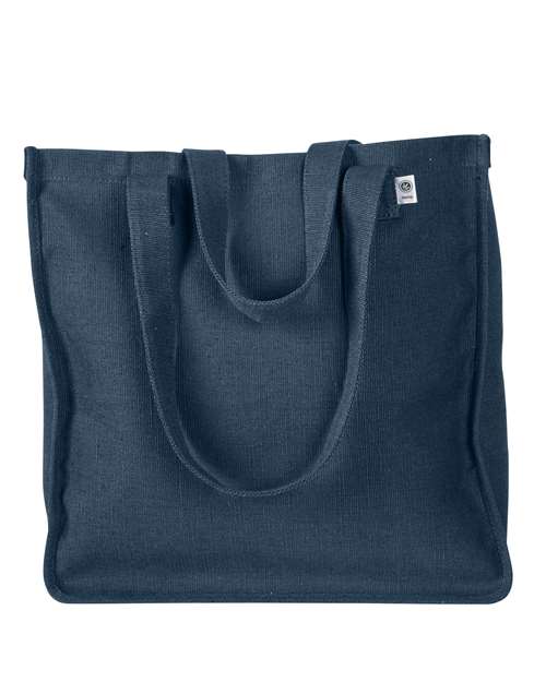 Hemp Market Tote - Navy Front