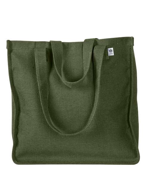 Hemp Market Tote - Olive Front