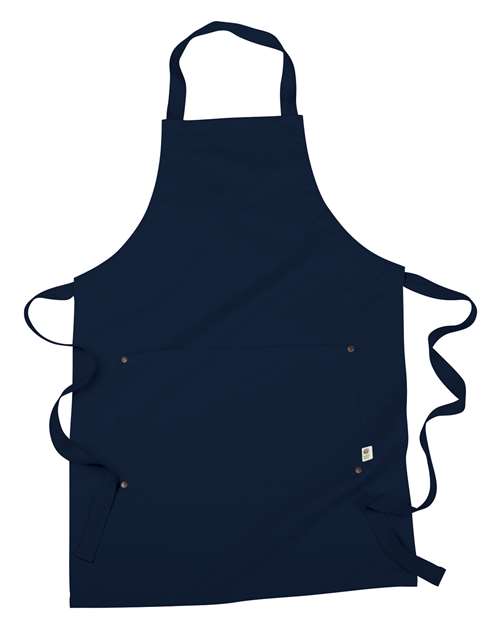 Eco Apron with Pocket - Navy Front