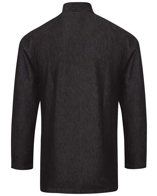 Unisex Denim Chef's Jacket - Black Denim Back