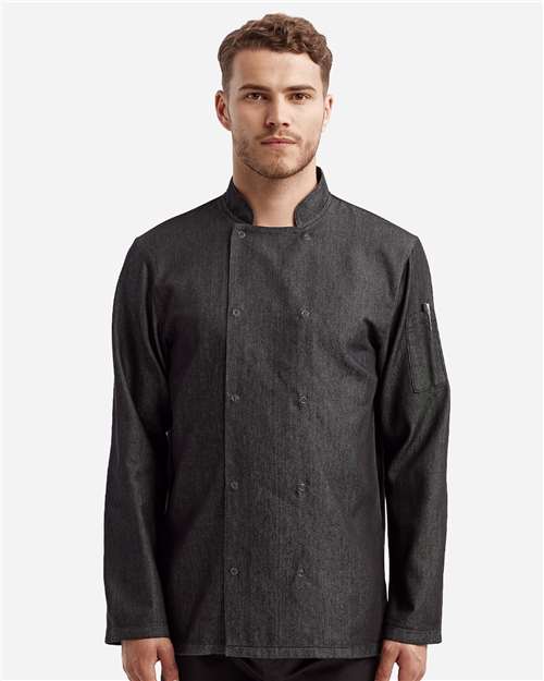 Artisan Collection by Reprime Unisex Denim Chef's Jacket - Model Front