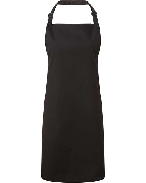 Recycled Bib Apron - Black Front