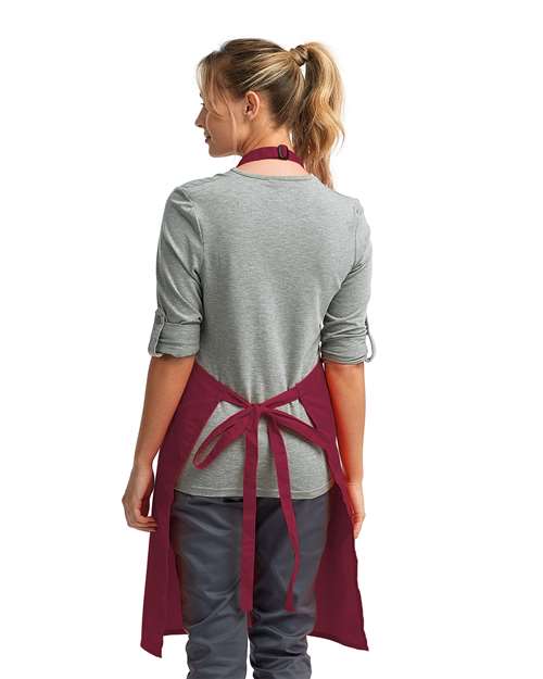 Recycled Bib Apron - Burgundy Back