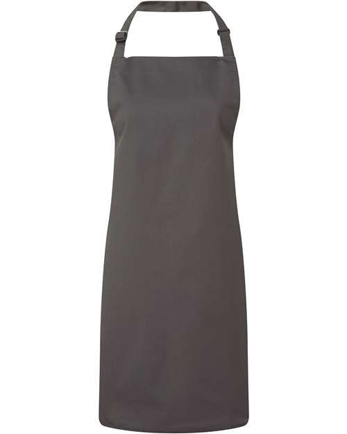 Recycled Bib Apron - Dark Grey Front