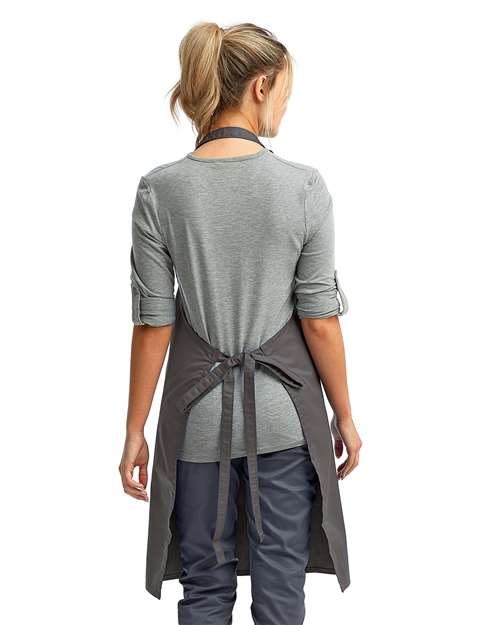 Recycled Bib Apron - Dark Grey Back