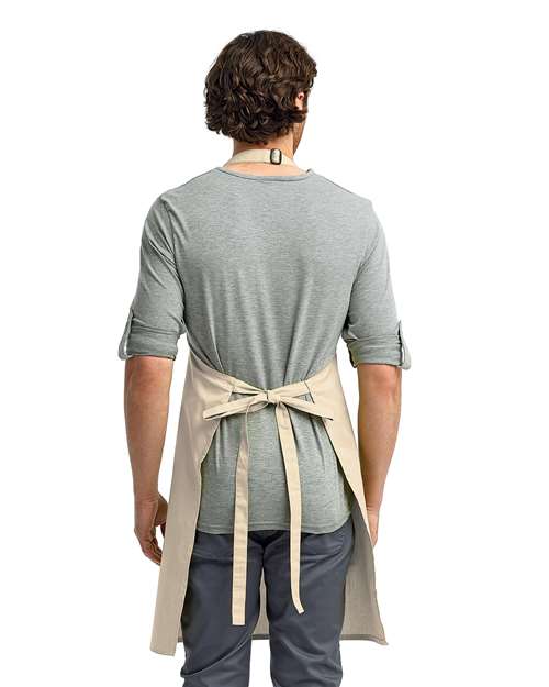 Recycled Bib Apron - Natural Back