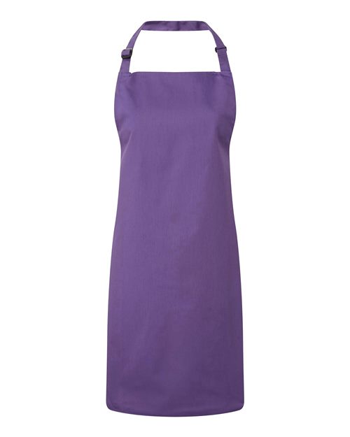 Recycled Bib Apron - Purple Front
