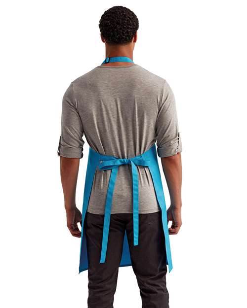 Recycled Bib Apron - Turquoise Back