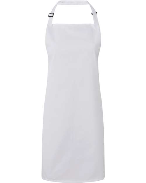 Recycled Bib Apron - White Front