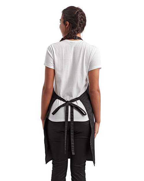 Recycled Pocket Bib Apron - Black Back