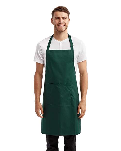 Recycled Pocket Bib Apron - Bottle Front