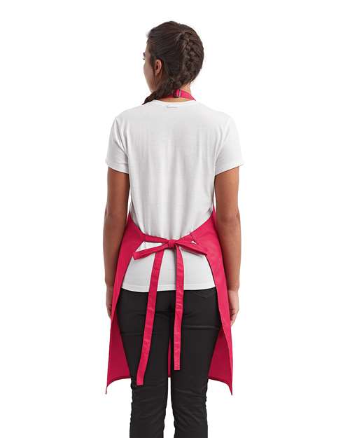 Recycled Pocket Bib Apron - Hot Pink Back