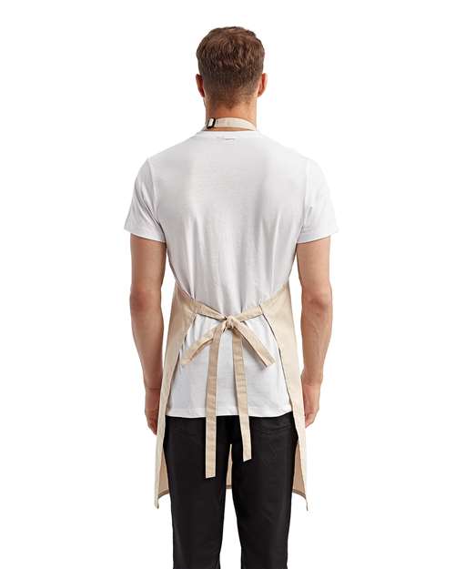 Recycled Pocket Bib Apron - Natural Back