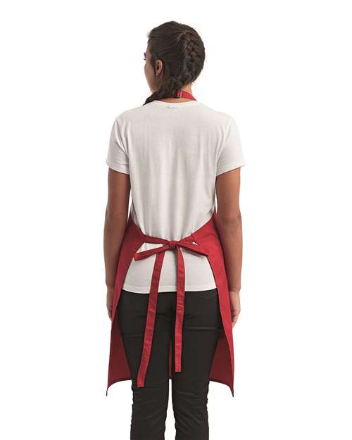 Recycled Pocket Bib Apron - Red Back