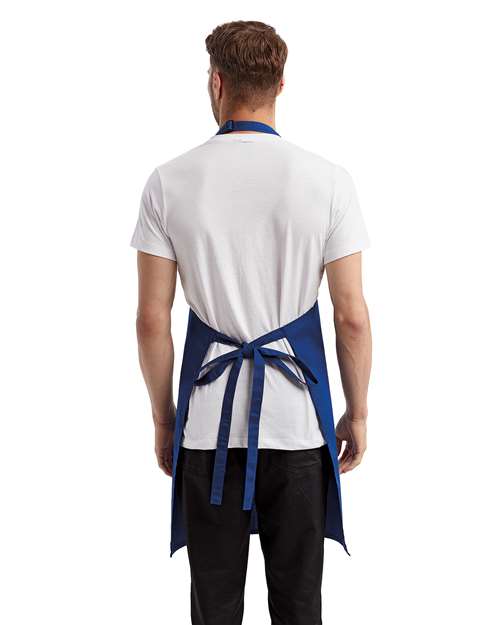 Recycled Pocket Bib Apron - Royal Back