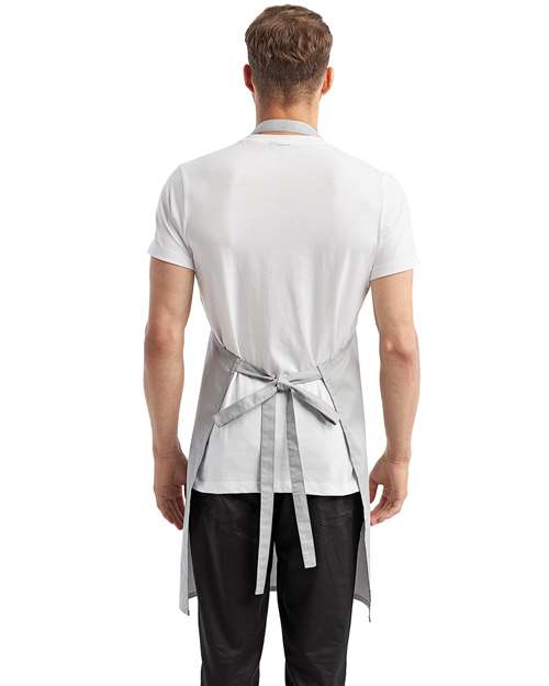 Recycled Pocket Bib Apron - Silver Back