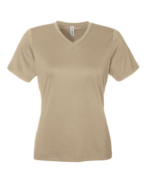 Women's Zone Performance Mesh T-Shirt - Desert Khaki Front