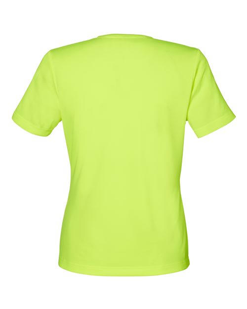 Women's Zone Performance Mesh T-Shirt - Safety Yellow Back