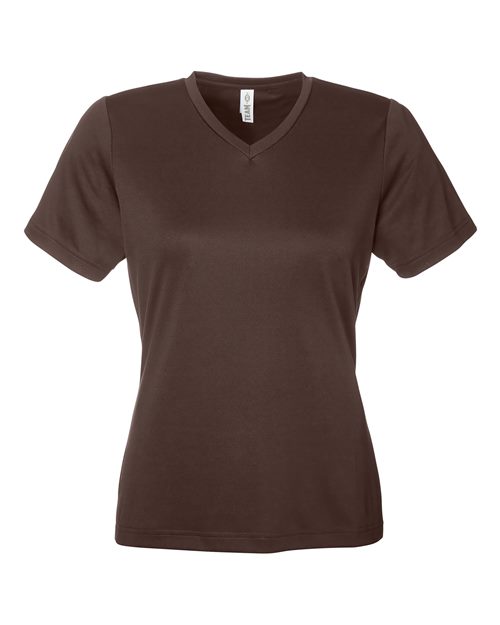 Women's Zone Performance Mesh T-Shirt - Sport Dark Brown Front