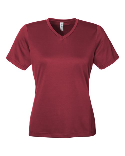Women's Zone Performance Mesh T-Shirt - Sport Maroon Front