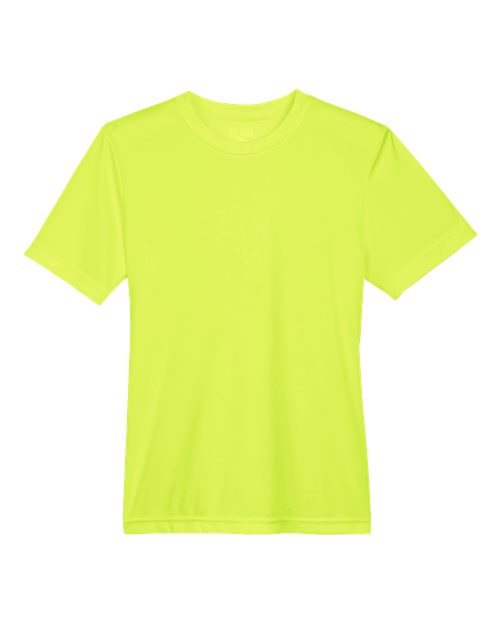 Youth Zone Performance T-Shirt - Safety Yellow Front