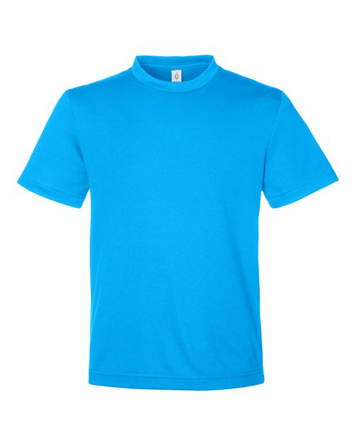 Youth Zone Performance Mesh T-Shirt - Electric Blue Front