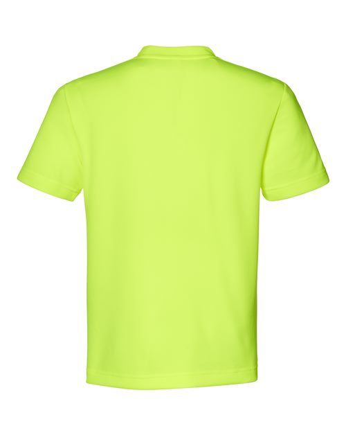 Youth Zone Performance Mesh T-Shirt - Safety Yellow Back