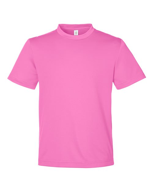 Youth Zone Performance Mesh T-Shirt - Sport Charity Pink Front