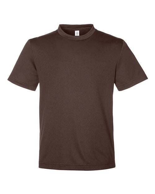 Youth Zone Performance Mesh T-Shirt - Sport Dark Brown Front